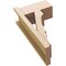 Ekena Millwork 7 1/2-in W x 14-in D x 26-in H Balboa Block Rough Cedar Woodgrain TimberThane Outlooker, Primed Tan OUTUR075X14X26BOA44RCPR - alternate 4